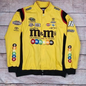 Kyle Busch M&M Jacket 75 Years Mens Size 2XL JH Design Nascar Racing Jeff...